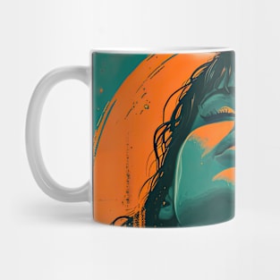 Teal and orange Mug